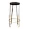 Gold Metal Contemporary Bar Stool 31" x 17" x 17"